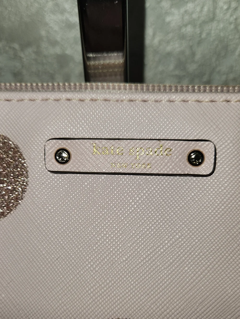 kate spade Blush Pink Crossbody with Glitter Polka Dots